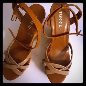 Strappy Taupe Torrid Wedges